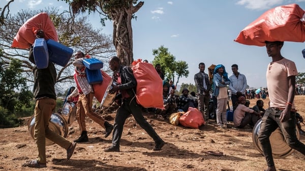 People fleeing from violence in the Metekel zone