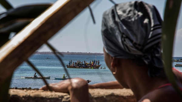 People displaced by the violence in Cabo Delgado arrive in Pemba, in July 2020