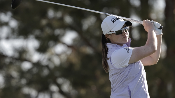 Leona Maguire in action during the second round of the ANA Inspiration, which is the opening major of the year on the LPGA Tour