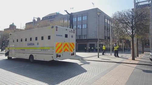 Gardaí were deployed on O'Connell Street and around the GPO