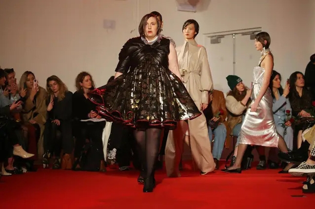 Dunham on the 16Arlington catwalk (Isabel Infantes/PA)