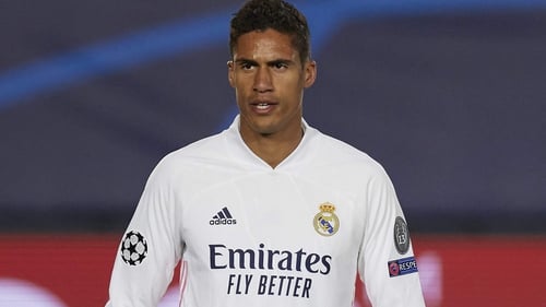 Rapahel Varane is outof the first leg against Liverpool
