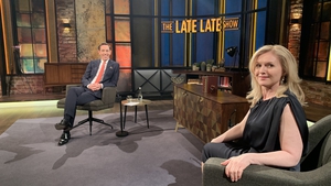 Dervla Kirwan with Ryan Tubridy on Friday's Late Late Show