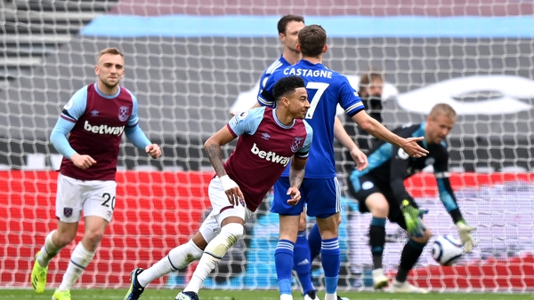 Jesse Lingard turns away after putting the Hammers in front