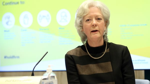Professor Karina Butler, Chair of the National Immunisation Advisory Committee, at a press briefing tonight (pic: Rollingnews.ie)