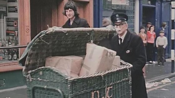 Parcel post being delivered in Dungarvan, County Waterford (1976)