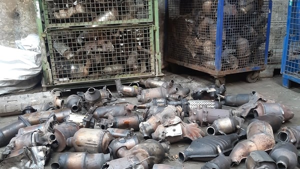 300 catalytic converters were found during the search operation