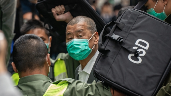 Jimmy Lai pictured in February arriving at the Court of Final Appeal