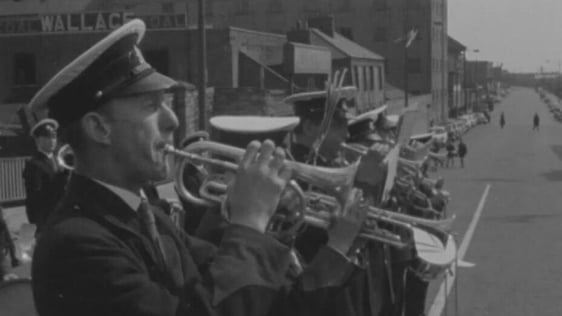 Blanchardstown Brass Band performing at renaming of Ringsend Bridge (1966).