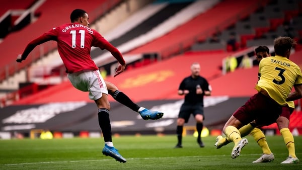 Mason Greenwood scores his second goal of the game