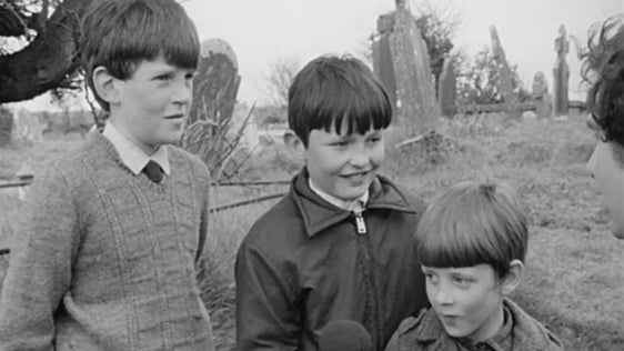 Boys interviewed about seeing an apparition of the Virgin Mary in Taghmon, County Wexford, 1971.
