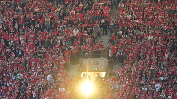 Bayern Munich supporters at the 2018 German Cup final