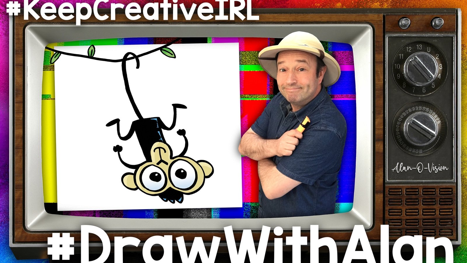 Draw With Alan - how to draw a monkey!