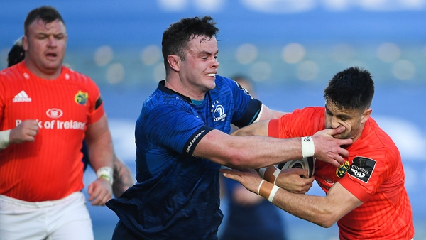 Ireland team-mates Conor Murray and James Ryan in action for Munster and Leinster on Saturday