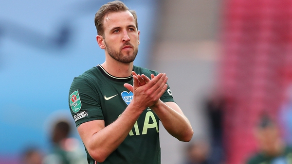 A dejected Harry Kane after the Carabao Cup final loss to Manchester City