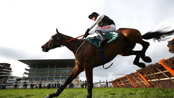 Flooring Porter on the way to victory in the Stayers Hurdle in Cheltenham