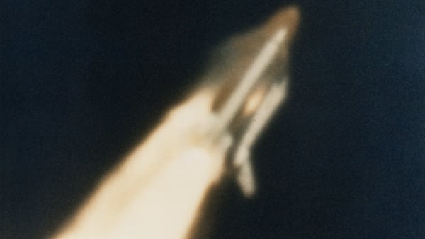 The space shuttle 'Challenger' malfunctions shortly after take-off, resulting in the deaths of all seven crew members, 28th January 1986. (Photo by Space Frontiers/Getty Images)