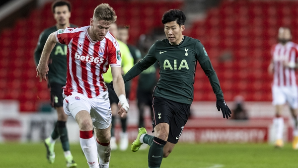 Collins up against Tottenham's Son Heung-min in this season's Carabao Cup