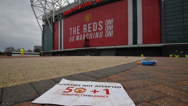 Old Trafford was the scene of a protest by Manchester United