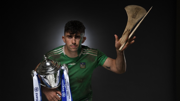 Aaron Gillane with his hands on the Allianz league trophy. Will the Treaty men make it three-in-a-row in 2021?