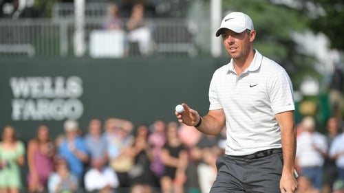 Rory McIlroy made further gains in round three