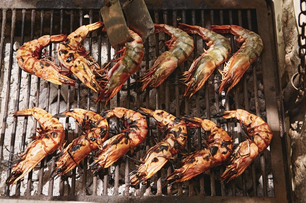 grilled prawns