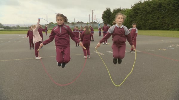 Scoil Eoin Phóil's student council came up with the skipping challenge initiative