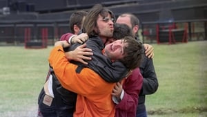 Liam and Noel Gallagher and the rest of Oasis at Knebworth ahead of their August 1996 concerts
Photo: Press Association
