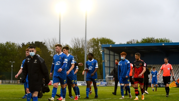 Waterford FC academy players leaving the field last weekend