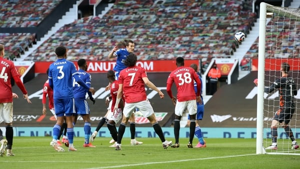 Caglar Soyuncu puts Leicester 2-1 up at Old Trafford