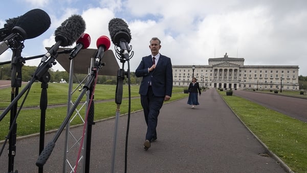 Edwin Poots said he has requested a meeting with British Prime Minister Boris Johnson over the contentious protocol
