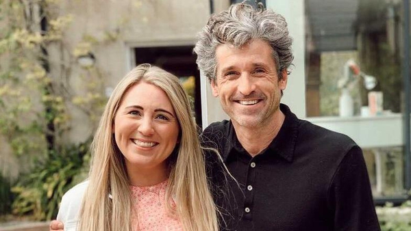 Hollywood star Patrick Dempsey with businesswoman Olivia Burns, image via Instagram