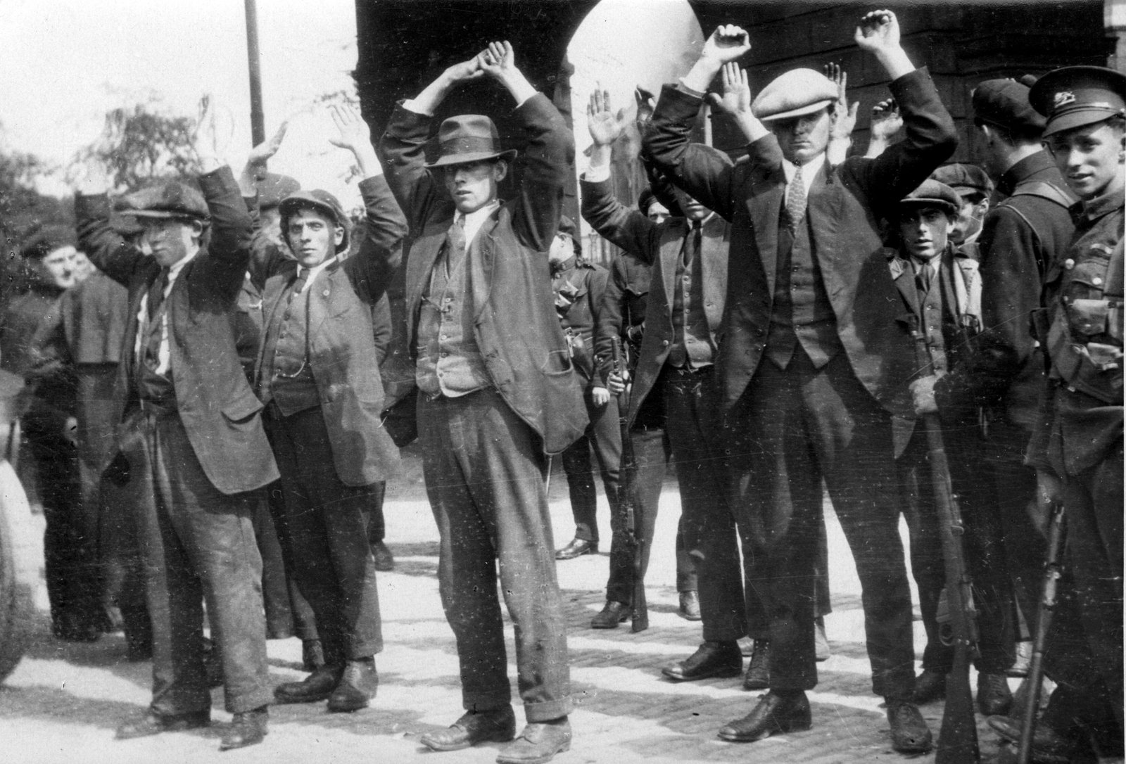 Image - IRA Volunteers captured after the burning. Credit: Spaarnestad Photo