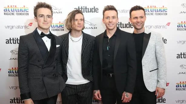 McFly band members Tom Fletcher, Dougie Poynter, Danny Jones, and Harry Judd (R-L) (Matt Alexander/PA)