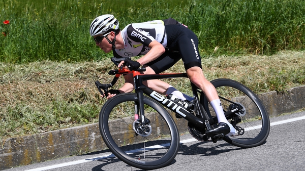 Mauro Schmid of Team Qhubeka Assos in the dreakaway during stage 11