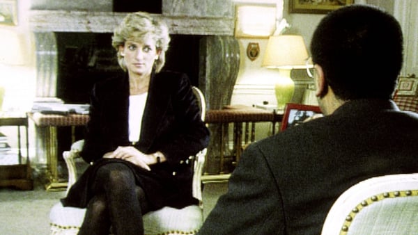 Princess Diana talking to Martin Bashir in 1995