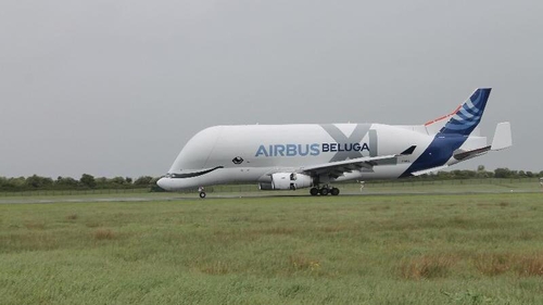 The Airbus Beluga XL travelled from Toulouse in France to Shannon Airport today
