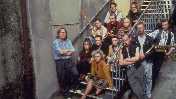 The cast of The Commitments with director Alan Parker: 'a spirit and energy of Dublin youth not previously committed to celluloid'