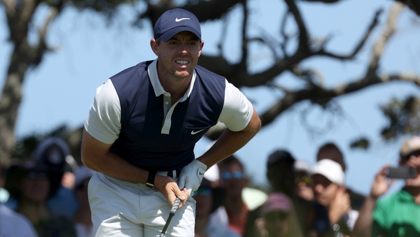 Rory McIlroy is eight off the leaders