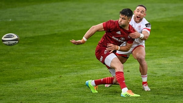Conor Murray tackled by Ulster counterpart Alby Mathewson on 7 May