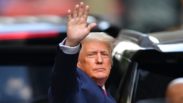 Donald Trump pictured on 18 May leaving Trump Tower in New York