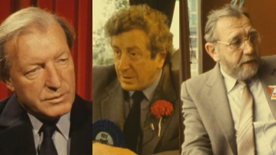 Charles Haughey, Garret FitzGerald, Frank Cluskey on the Election Campaign Trail (1981)