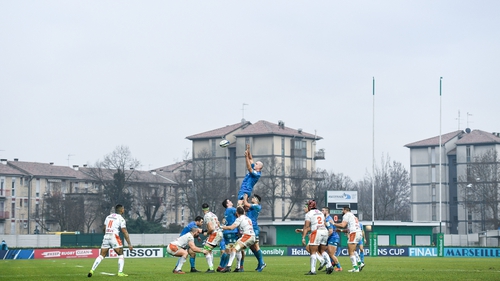 Leinster in action at the Stadio Comunale di Monigo in Treviso in January 2020