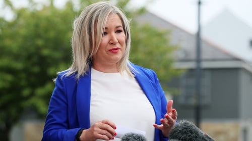 Michelle O'Neill said she is self-isolating and hopes to return to public duties next week