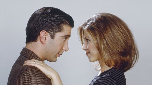 Just good friends: Jennifer Aniston as Rachel and David Cchwimmer as Ross in Friends