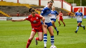 Emily Whelan of Shelbourne in action against Galway's Shauna Fox