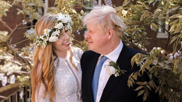 Boris Johnson and Carrie Symonds were married by Father Daniel Humphreys (Downing St handout image)