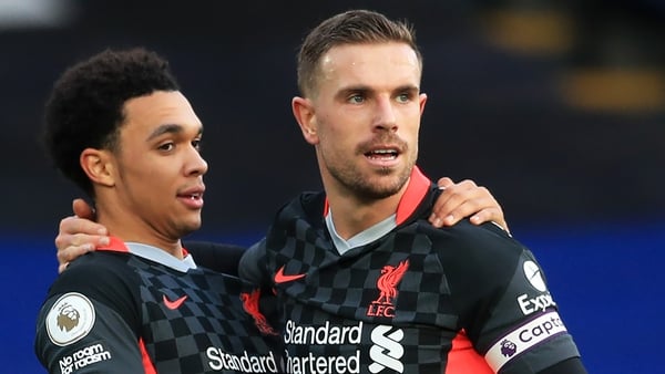 Jordan Henderson (R) and Trent Alexander-Arnold (L) could both miss out on England's Euros squad