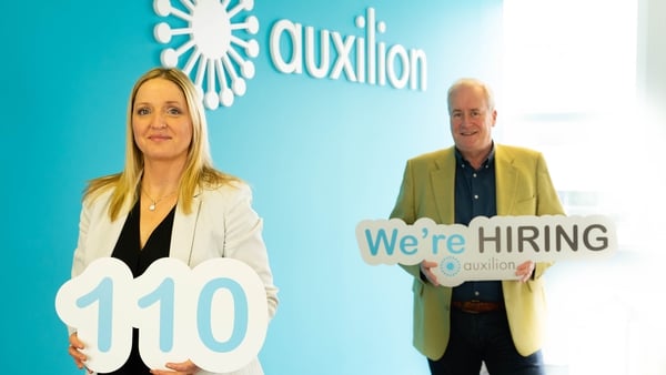 Eleanor Dempsey, Consulting & Competency Director at Auxilion and Philip Maguire, the company's founder and CEO