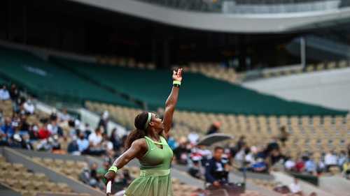 Serena Williams progressed after a straight sets win